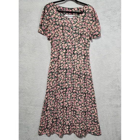 Dresses & Skirts - Joni Blair Womens‎ Dress Floral Vintage Size 13 Emperor Waist 80's